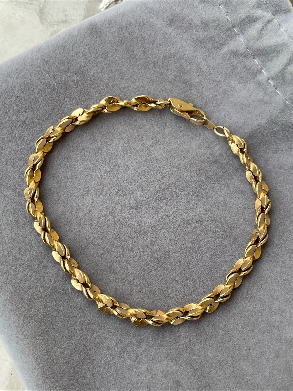 Gold Tone Twisted Link Bracelet - Women Jewelry